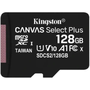 Kingston microSD 128GB C10 UHS-I R100MB/s + SD Карта пам'яті