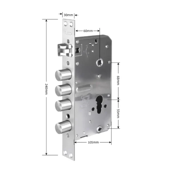 SEVEN LOCK SL-7768BF Розумний замок (врізна частина 6068R) - Зображення 2