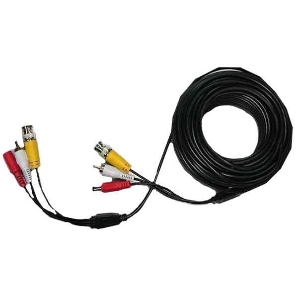 BNC+DC+AV Патчкорд комбінований коаксіальний+живлення+звук 5м