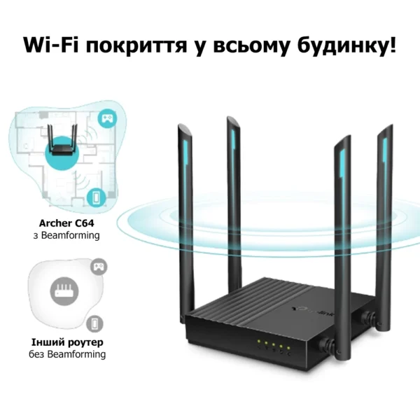TP-Link ARCHER C64 Бездротовий маршрутизатор - Зображення 3