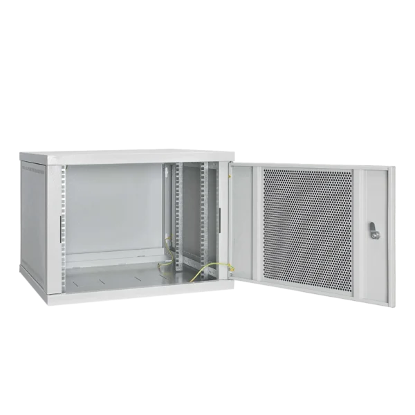IPCOM 12U 600x600 Шафа телекомунікаційна двері перфорація (сіра) - Зображення 2