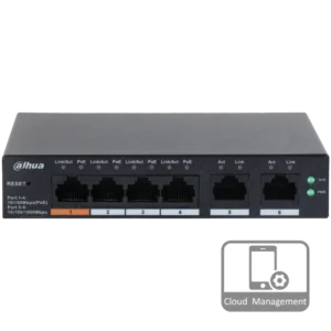 Dahua DH-CS4006-4ET-60 PoE Комутатор 4 порти керований