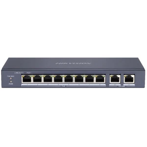 Hikvision DS-3E0310P-E/M PoE Комутатор 8 портів некерований