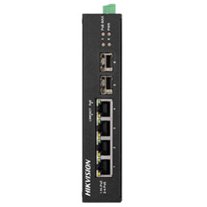 Hikvision DS-3T0506HP-E/HS POE Комутатор 4 порти некерований