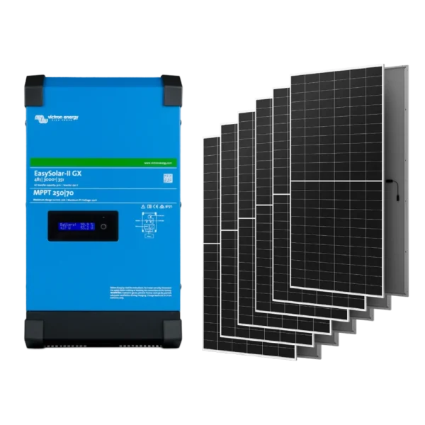 Victron Energy EasySolar-II GX 48/3000/35-32 + AIKO G645-MCH72Dw 2.4 кВт Система автономного живлення однофазна