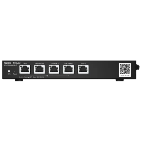 Ruijie Reyee RG-EG305GH-P-E 5-портовий маршрутизатор PoE з хмарним керуванням