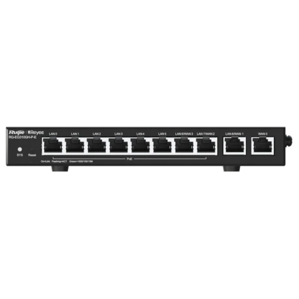 Ruijie Reyee RG-EG310GH-P-E 10-портовий PoE з хмарним керуванням