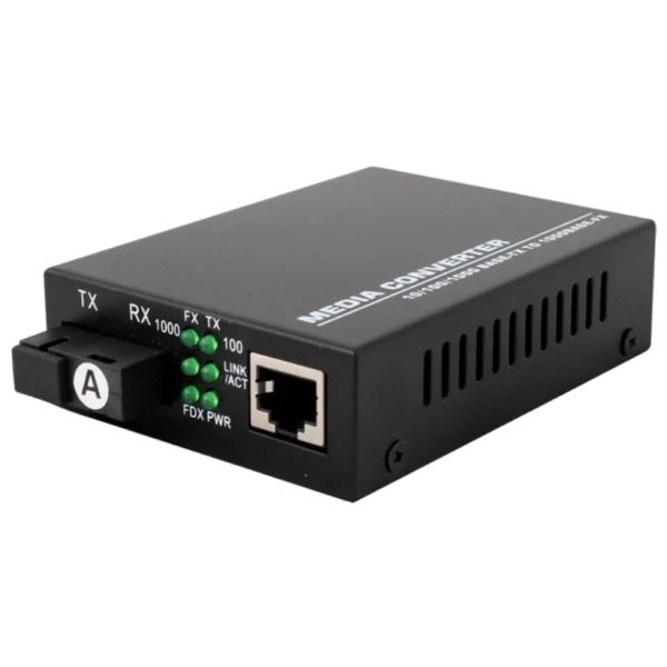 TelStream MC-218/520SC Медіаконвектор (1550TX&1310RX, 10/100/1000, 20км SC)