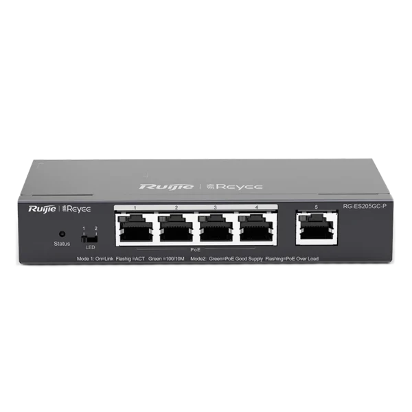 Ruijie RG-ES205GC-P 5-портовий гігабітний інтелектуальний POE комутатор
