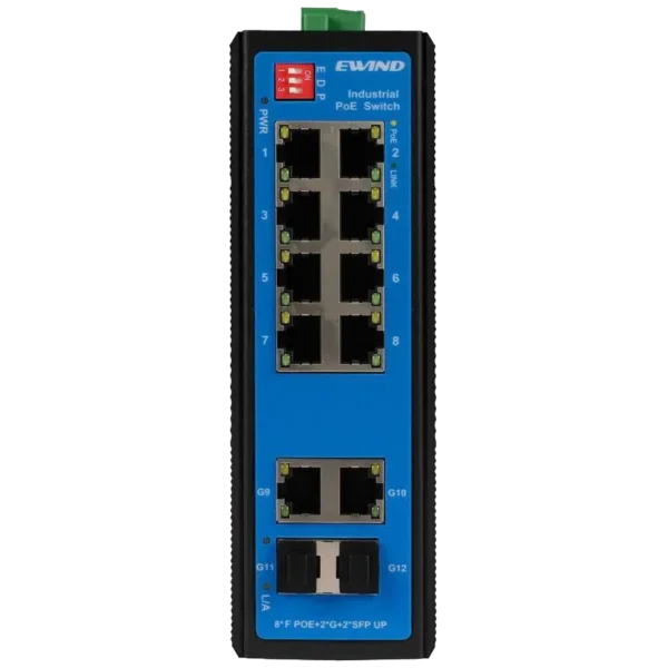 Ewind EW-PIS1712-8FE PoE Комутатор 12 портів некерований
