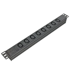 Kingda KD-IEC1008WKPB19A-C14 Блок 19" на 8 роз. С13, 10А, з індикат., без шнура, чорний, 1U, Kingda