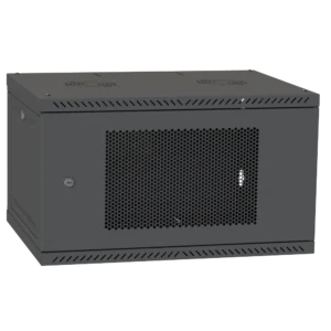 IPCOM 4U 600x450 Шафа телекомунікаційна двері перф (чорна)