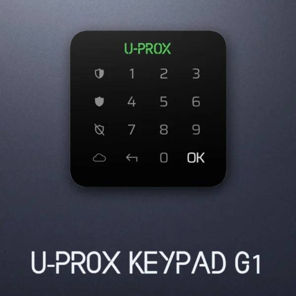 U-Prox Keypad G1 Black Бездротова сенсорна клавіатура для однієї групи - Зображення 2