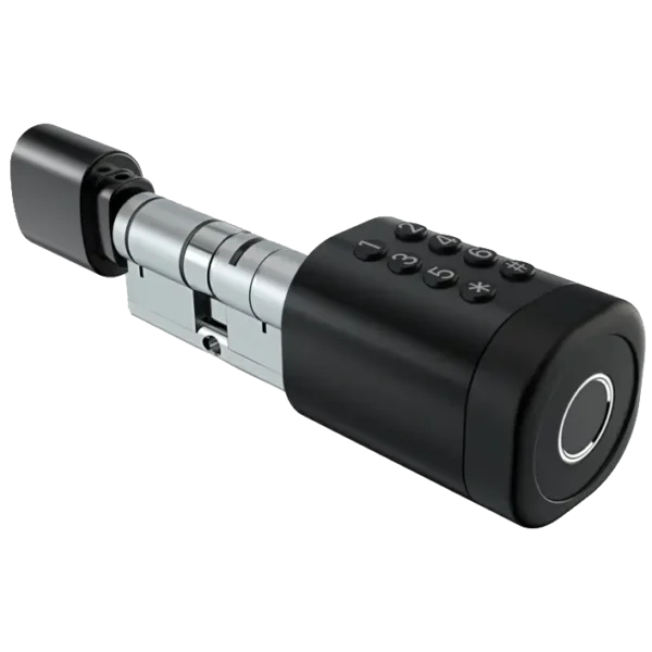 SEVEN LOCK SL-7774BF black (35-90мм) Розумний дверний біометричний замок (циліндр)