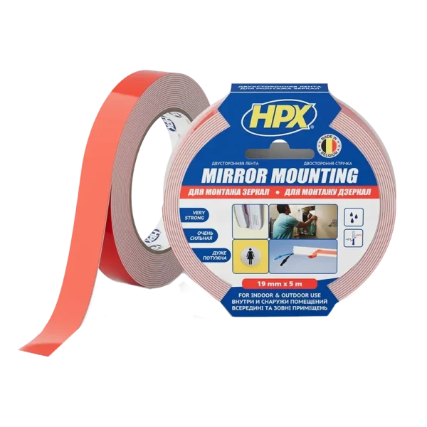 HPX DS1905 MIRROR MOUNTING 19мм х 5м Стрічка двохстороння спінена для дзеркал