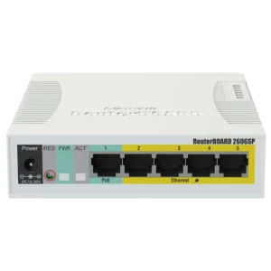 MikroTik RB260GSP (CSS106-1G-4P-1S) PoE Комутатор 5 портів керований