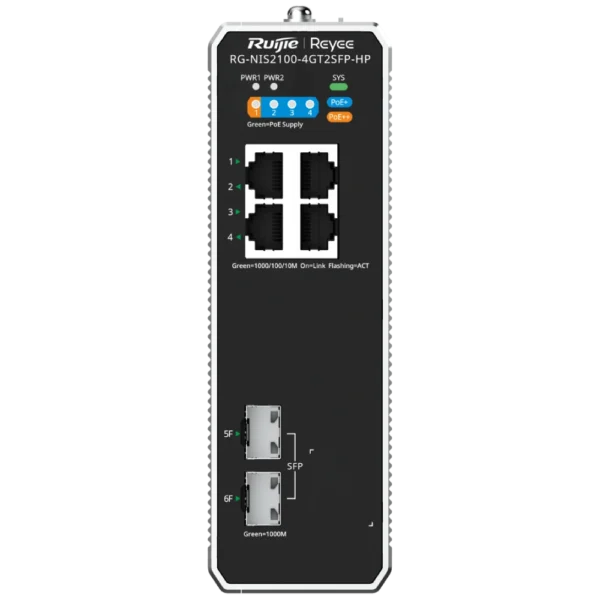 Ruijie Reyee RG-NIS2100-4GT2SFP-HP PoE++ Комутатор 4 порти керований