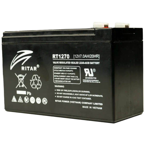 Ritar RT1270 7А•ч 12В Свинцево-кислотна акумуляторна батарея