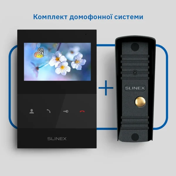 Slinex SQ-04(Black)+ML-16НD(Black) Комплект відеодомофону - Зображення 2