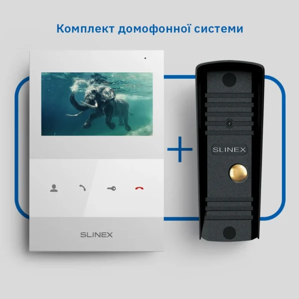 Slinex SQ-04M(White) + ML-16НR(Black) Комплект домофонії - Зображення 2
