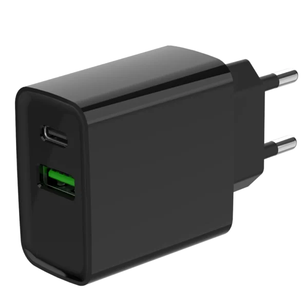 Gembird TA-UC-PDQC20-01-BK (USB Type A + USB Type C) Мережевий зарядний пристрій