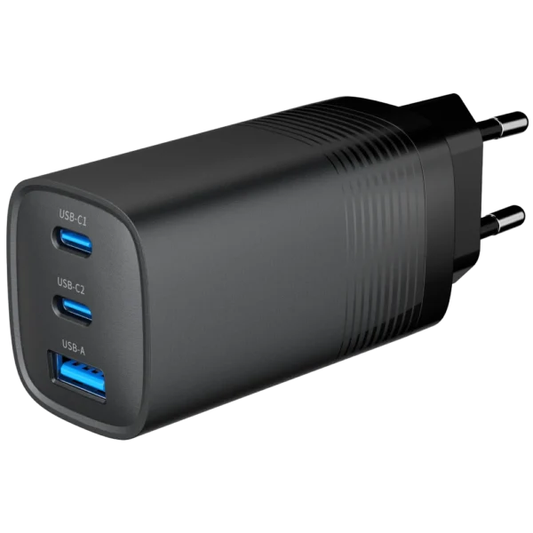 Gembird TA-UC-PDQC65-01-BK (USB Type A + USB Type C) Мережевий зарядний пристрій
