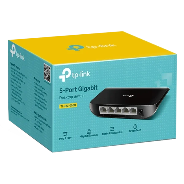 TP-Link TL-SG1005D 5-портовий гігабітний настільний комутатор - Зображення 4