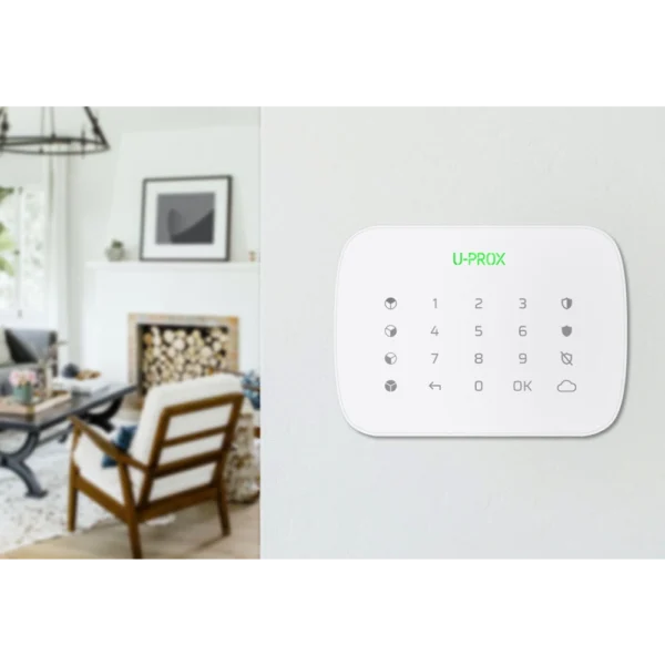 U-Prox Keypad G4 White Бездротова сенсорна клавіатура для чотирьох груп - Зображення 3