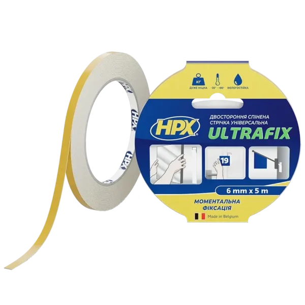 HPX DSU0605 ULTRAFIX 6мм х 5м Стрічка двохстороння