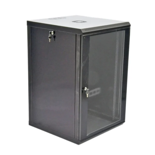 UA-MGSWL186B Шафа 19"18U, 600x600x907мм (Ш*Г*В), економ, акрилове скло, чорна