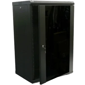 Hypernet WMNC-15U-FLAT- BLACK15U 600x450 Шафа коммутаційна настінна розбірна