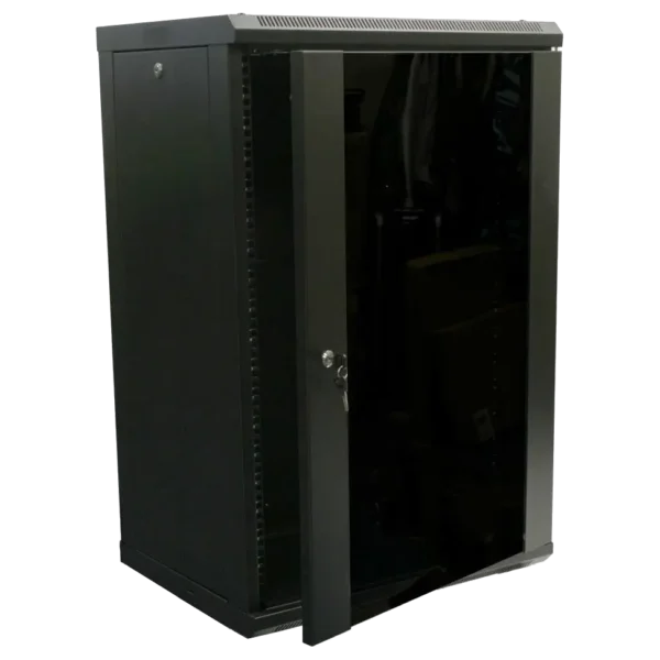 Hypernet WMNC-18U-FLAT- BLACK Шафа коммутаційна настінна 18U 600x450 розбірна