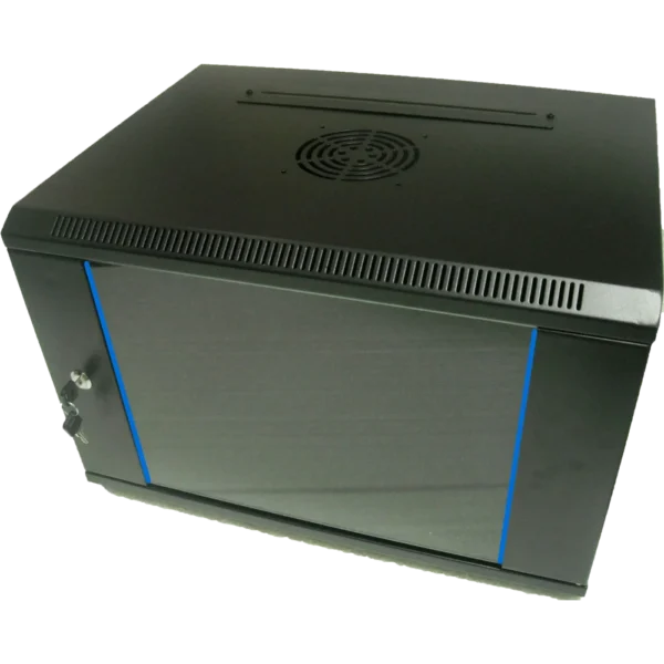 Hypernet WMNC66-15U-FLAT-AC-BLACK Шафа комутаційна настінна 15U 600x600 розбірна чорна